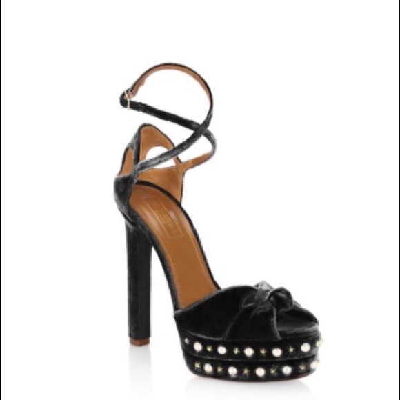Aquazzura Shoes - NWT Aquazzura  Harlow Pearls Plateau 140 Sandal